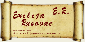 Emilija Rusovac vizit kartica